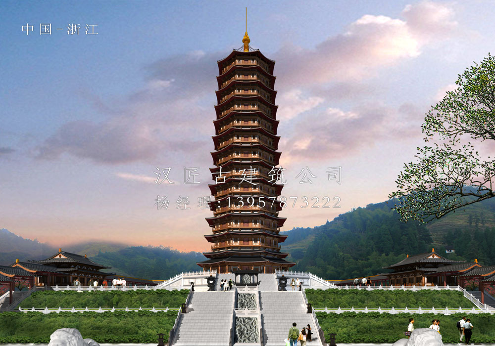 寺院萬佛寶塔設(shè)計方案(圖1) 寺院萬佛寶塔設(shè)計方案(圖1)